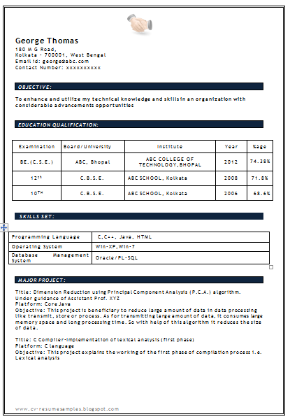 Download resume samples pdf